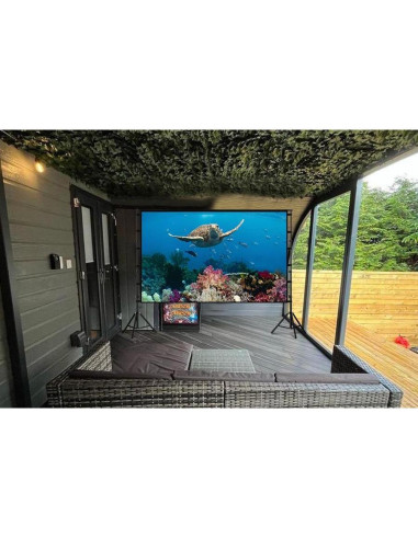 Pantalla de proyector portátil Lejiada 150" HD 4K con soporte