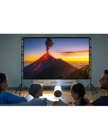 Pantalla de proyector portátil Lejiada 150" HD 4K con soporte