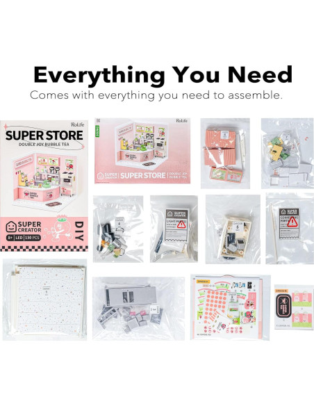 Rolife Bloques LED 4.Doble Alegría Té de Burbuja 0.74kg
