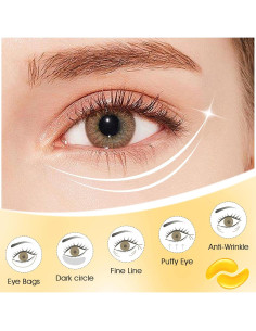 Parches para Ojos Adofect 30 Pares Oro Colágeno Hidratantes 2