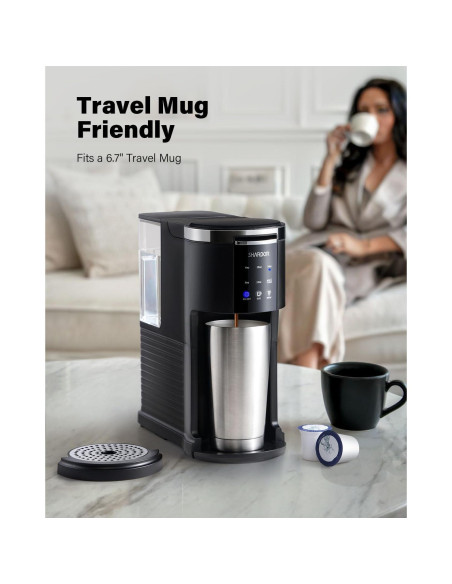 Cafetera 3 en 1 SHARDOR UL-CM9429D, Compatible K-Cup y Molido