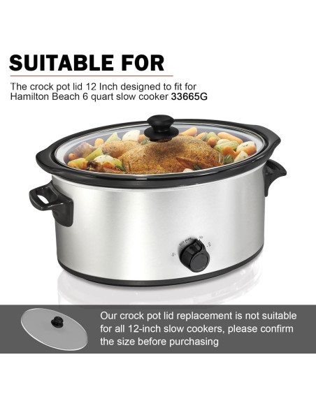 Tapa de Vidrio Ovalada Dairrr Fuuu 6 Cuartos 31.3cm