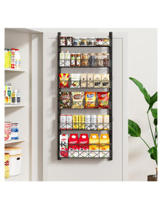 Organizador de Puerta MIAOLI Negro 6 Niveles Ajustable