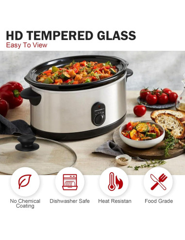 Tapa de Vidrio Ovalada Dairrr Fuuu 6 Cuartos 31.3cm