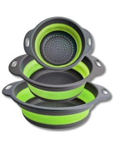 Juego de Coladores de Silicona Plegables Genérico - 3 Tamaños 2