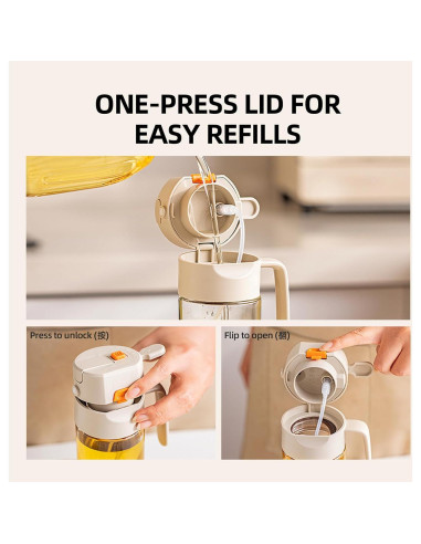 Pulverizador de Aceite MDZF SWEET HOME 600ml Gris Panda