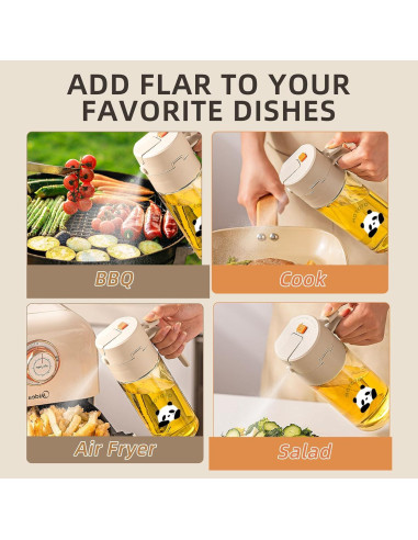 Pulverizador de Aceite MDZF SWEET HOME 600ml Gris Panda