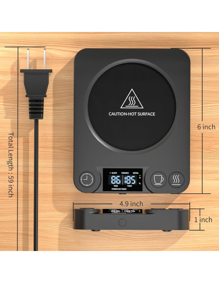 Calentador de Tazas REIDEA NENO 35W con Temporizador y 9 Temperaturas