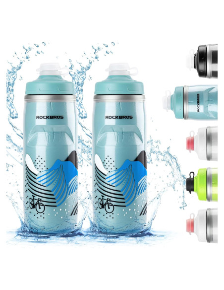 Botella de Agua Rockbros 630ml Aislada para Bicicleta