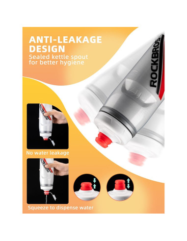 Botella de Agua Rockbros 630ml Aislada para Bicicleta