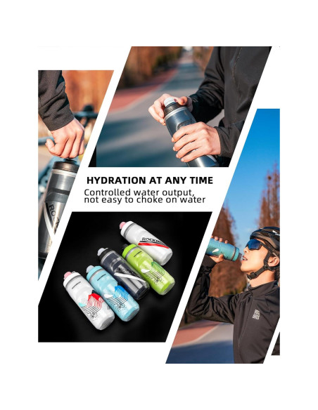 Botella de Agua Rockbros 630ml Aislada para Bicicleta