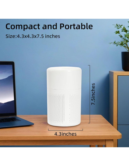 Purificador de Aire Mini HEPA HQ-AirPurifier 19cm Silencioso