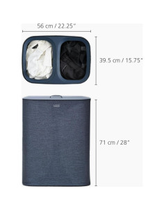 Cesto de Ropa Joseph Joseph 90L con 2 Bolsas Removibles - Negro 2