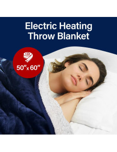 Manta Térmica Eléctrica TAKTICK 127x152 cm Azul Marino 2