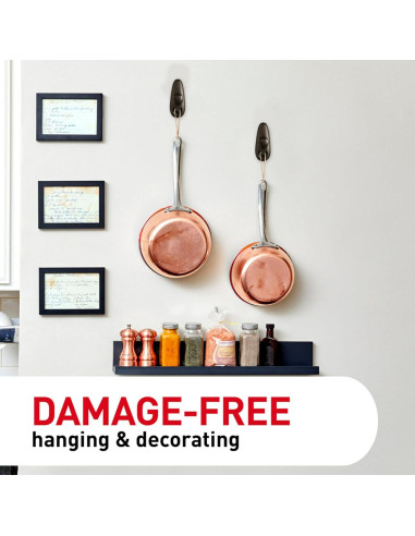 Ganchos de Metal Grande Command Níquel Cepillado 2 Pzas 5 lb