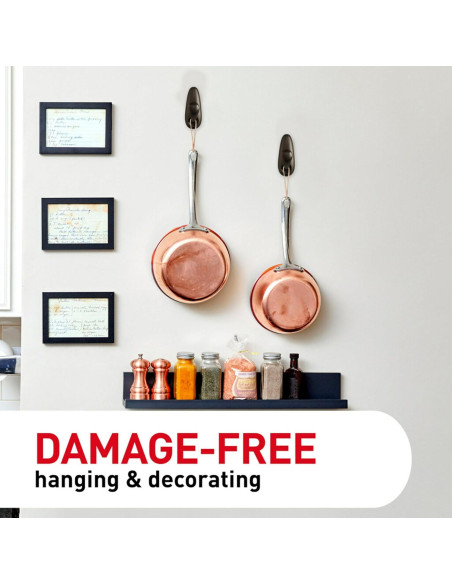 Ganchos de Metal Grande Command Níquel Cepillado 2 Pzas 5 lb