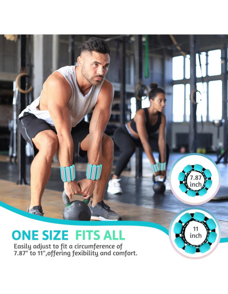 Pesas Ajustables para Muñeca y Tobillo SOLY 0.5 kg - Conjunto de 2