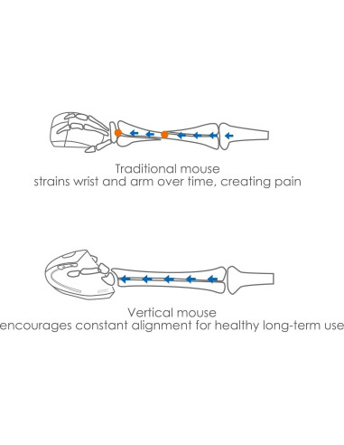 Ratón Vertical Ergonómico Anker CE100 USB 1000/1600 DPI