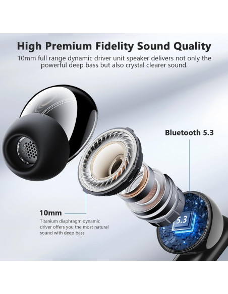 Auriculares Inalámbricos Dufiga SE60 Bluetooth 5.3 con ANC 50H