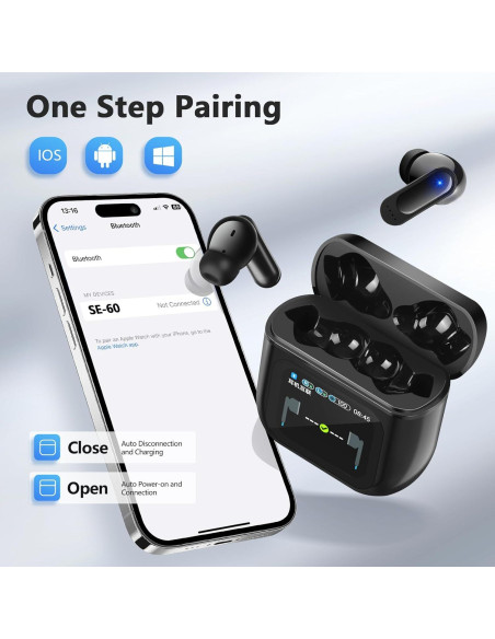 Auriculares Inalámbricos Dufiga SE60 Bluetooth 5.3 con ANC 50H