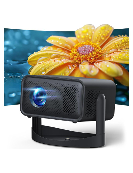 Proyector portátil HOTPEAK 4K WiFi Bluetooth 1080P 360