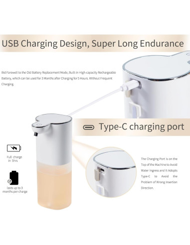 Dispensador Automático de Jabón Espumoso Vuswikoti 500ml