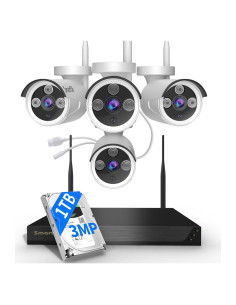 Sistema de Cámara de Seguridad Inalámbrico SmartSF 10CH 2K 1TB