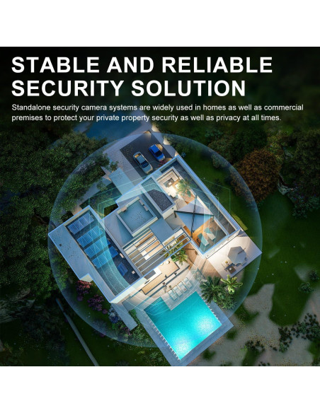 Sistema de Cámara de Seguridad Inalámbrico SmartSF 10CH 2K 1TB