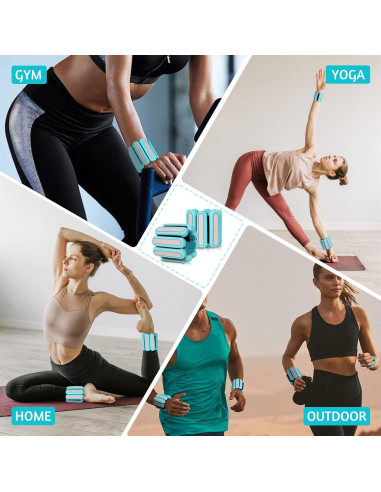 Pesas Ajustables para Muñeca y Tobillo SOLY 0.5 kg - Conjunto de 2