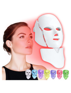 Máscara Facial LED 7 Colores SDKWDH - Terapia de Luz Roja