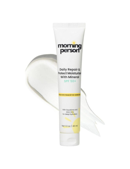 Hidratante Diario SPF 50+ Morning Person con Escualano y Aloe Vera