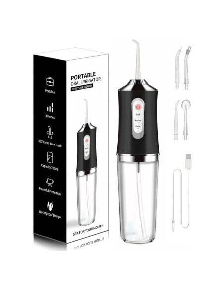Limpiador Dental Inalámbrico Somall IPX7 3 Modos 4 Jets 230ml