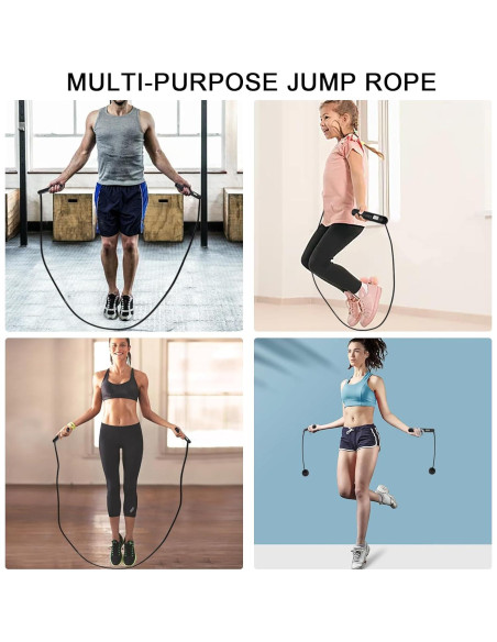 Cuerda de Salto 2-en-1 Taiahiro con Contador LCD Ajustable