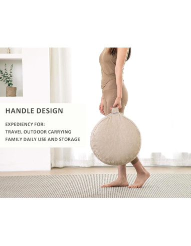 Cojín de Meditación Halotribe 40x40 cm Relleno de Trigo Sarraceno