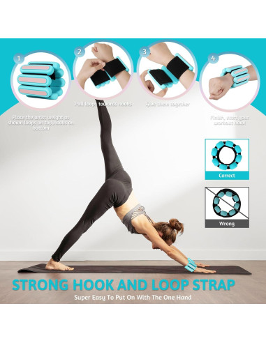 Pesas Ajustables para Muñeca y Tobillo SOLY 0.5 kg - Conjunto de 2