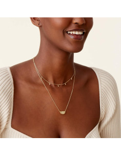 Collar en capas PAVOI oro 14K minimalista para mujeres 2