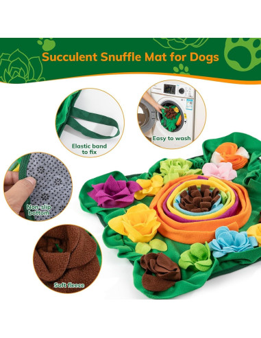 Alfombra de Olfato PUHOHUN para Perros - Juguete Interactivo 20x14cm