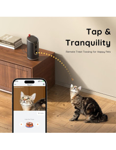 Cámara para mascotas 2K TKENPRO con dispensador de golosinas 2