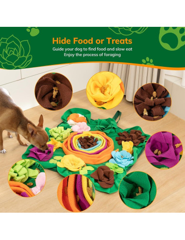 Alfombra de Olfato PUHOHUN para Perros - Juguete Interactivo 20x14cm