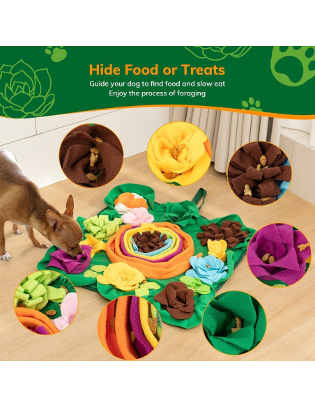 Alfombra de Olfato PUHOHUN para Perros - Juguete Interactivo 20x14cm