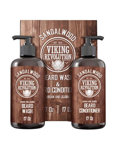 Juego de Champú y Acondicionador para Barba Viking Revolution 500ml