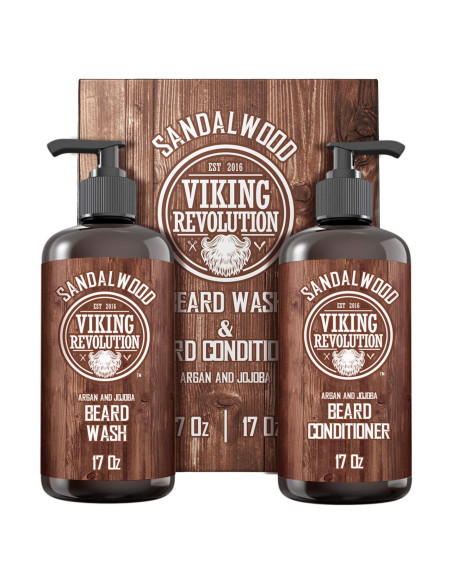 Juego de Champú y Acondicionador para Barba Viking Revolution 500ml