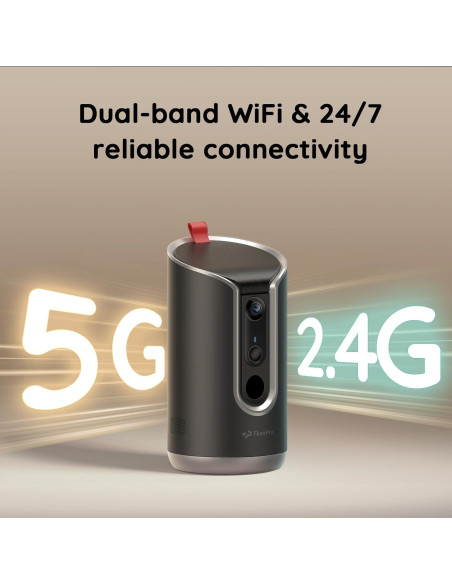 Cámara para mascotas 2K TKENPRO con dispensador de golosinas