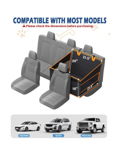 Asiento de Coche para Perros Toffos Grande Negro Impermeable 2