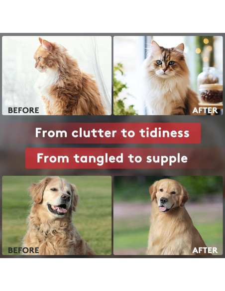 Cepillo Deshedding Tpotato para Perros y Gatos de Pelo Largo