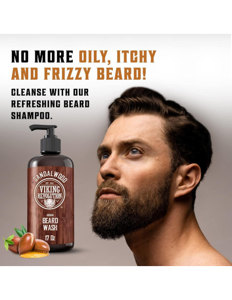 Juego de Champú y Acondicionador para Barba Viking Revolution 500ml