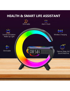 Lámpara Inteligente Longzhuo CJM001 con Altavoz Bluetooth y Carga Inalámbrica 2