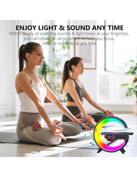 Lámpara Inteligente Longzhuo CJM001 con Altavoz Bluetooth y Carga Inalámbrica