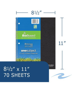 Cuaderno reciclado Roaring Spring Environotes 70 hojas rayado 2