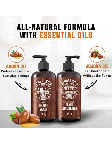 Juego de Champú y Acondicionador para Barba Viking Revolution 500ml